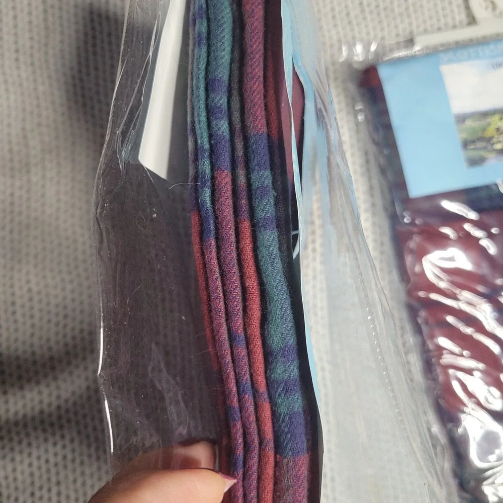Scottish Heritage Cotton Tartan Plaid Euro and Standard Pillowcase Set Red Blue